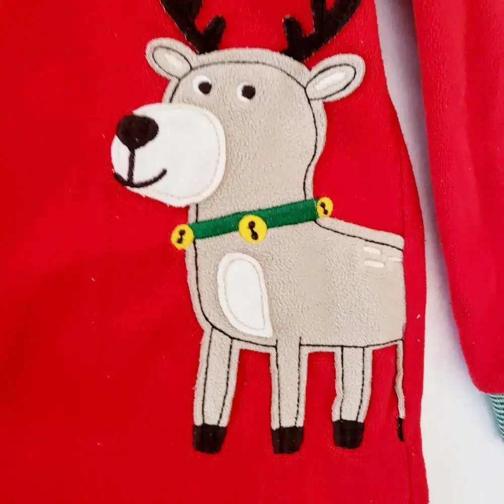 Carter's reindeer footed pajamas 18M